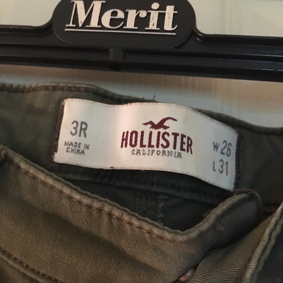 Green low rise Hollister cropped soft Jeggings - Picture 2 of 5